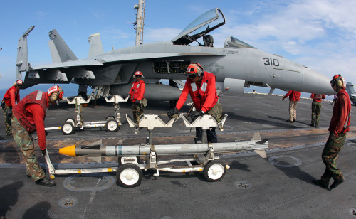 July, 2010: Aboard the aircraft carrier USS George Washington during one of a series of U.S-South Korean military exercises threatening the DPRK. 