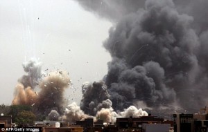 Tripoli, June 2011: The Libyan capital devastated by NATO air strikes.