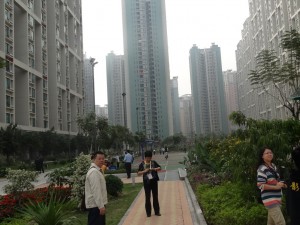 Guangzhou: A public housing complex in this southern Chinese city. Over the last few years, more public housing dwellings have been built in socialistic China than private ones as part of the Peoples Republic of China’s plan to build 36 million public housing units during the 2011-2015 Five Year Plan. In Australia, only one in twenty five people in urban areas have access to public housing. In China, the proportion is nearly four times that figure and rapidly increasing all the time. 