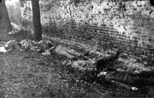 Berlin, March 1919: German revolutionaries lie murdered after summary executions at the hands of right-wing, nationalist death squads known as the Freikorps and upon the orders of Gustav Noske, Defence Minister and member of parliament for the Social Democratic Party of Germany (SPD.) At the end of World War 1, the leadership of the (nominally socialist) SPD sided with the old brutal imperialist establishment and were instrumental in violently suppressing the German revolution and nascent workers’ and soldiers’ councils who were on the brink of bringing a soviet-style workers’ state into being in war-ravaged Germany.