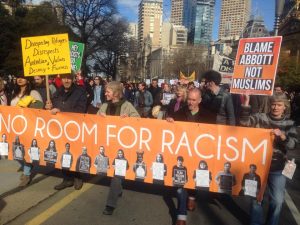 18 July 2015: Over a thousand anti-racists participated in this counter-demonstration to the extreme racist “Reclaim Australia” rally in Melbourne.