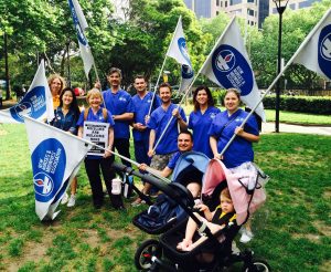 Sydney, 11 October 2015: Proud members of the Nurses and Midwives Association pose for a photo in Hyde Park on the day of the rally in Sydney protesting against the racist Turnbull government’s attacks on refugees.