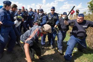 September 2015: Hungarian police brutally attack refugees. Capitalist counterrevolution in Hungary has led to an explosion of racist violence by the Hungarian police and fascist paramilitary groups. 