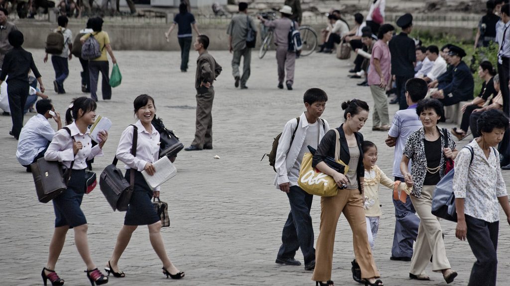 North Korean People in Pyongyang
